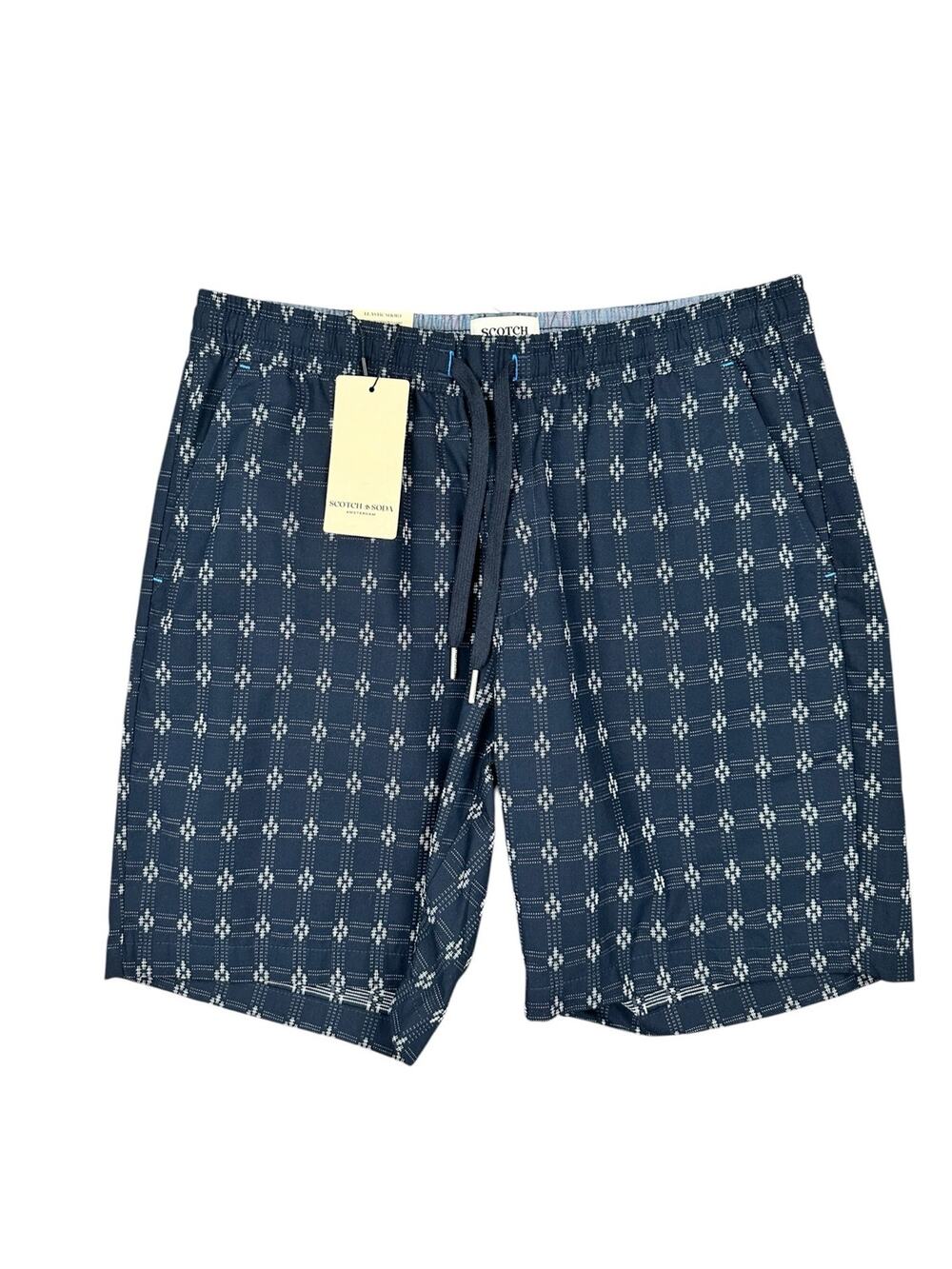 Scotch & Soda Sky Captain Elastic Shorts Navy NWT — Size Medium